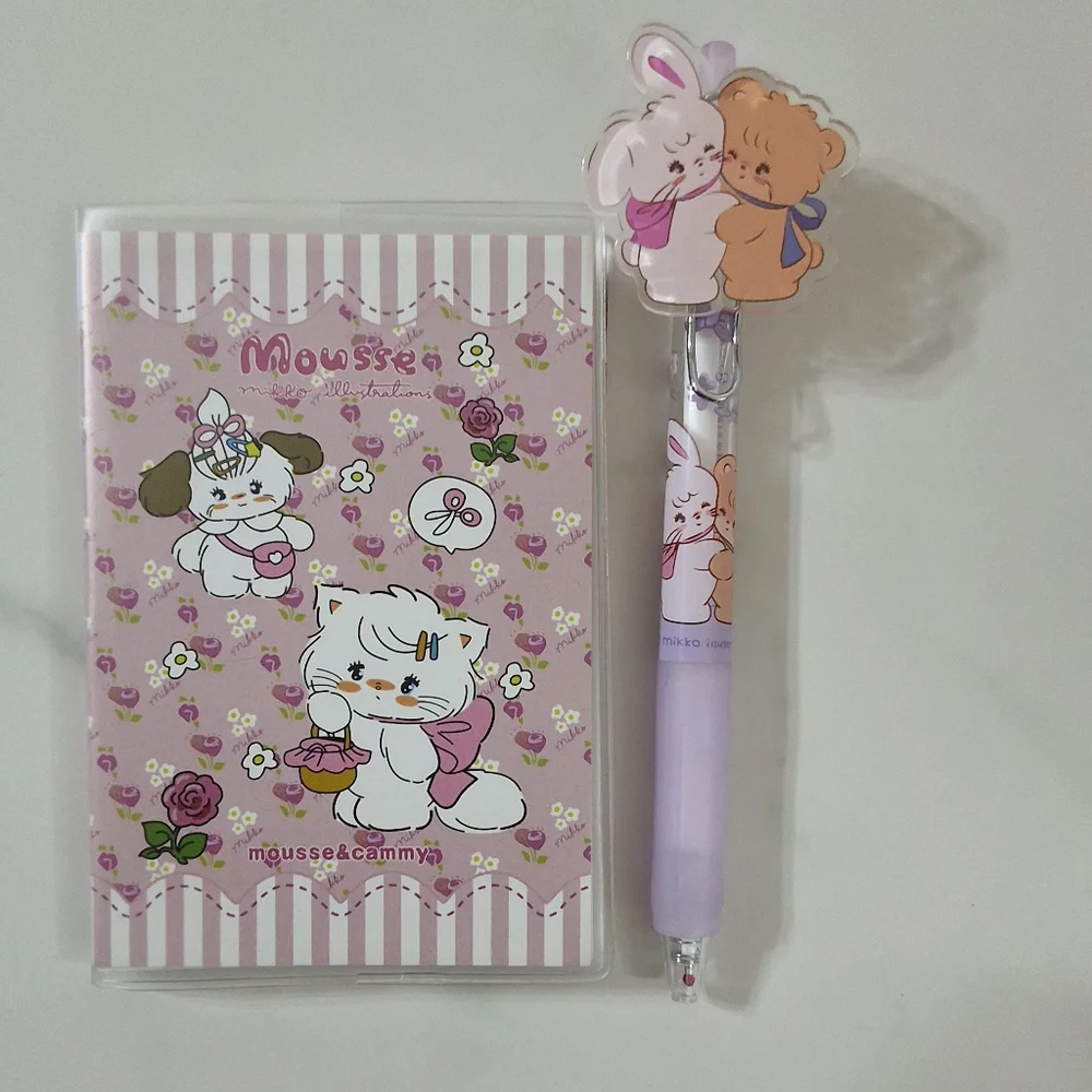 Mikko Illustrations Small Notebook And Pen Kawaii Cute Stationery Set, NEW